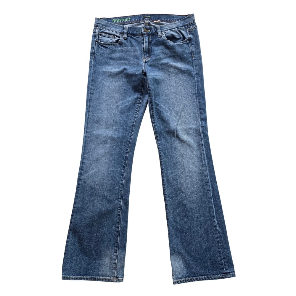 J. Crew -1108 Bootcut Jeans Medium Wash‎ Blue Denim Stretch Size 31 Style 77585